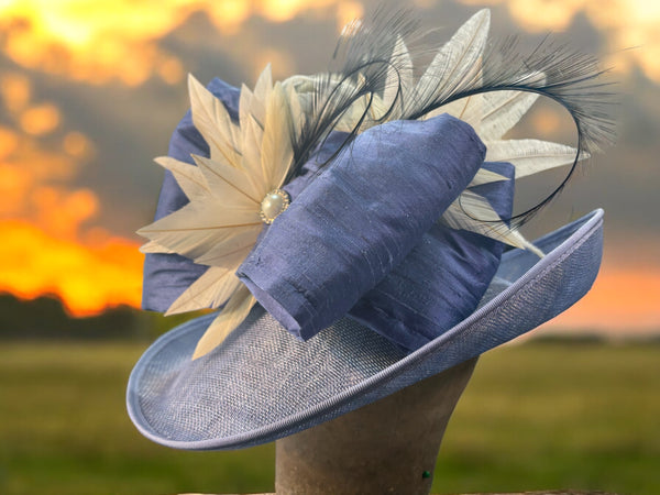 Periwinkle Blue Sinamay Straw Hats by Katie