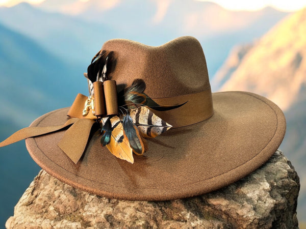 Brown Felt Fedora – Hats by Katie - Main Image
