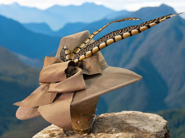 Unique Shape Mink Tail Handmade Felt Cone Shaped Cap Hat Frost Bros San Antonio Unique Shape Mink Tail Handmade Felt Cone Shaped Cap Hat  main image 3