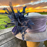 Small Brim Cornflower Blue Straw