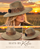 Light Loden Faux Suede Fedora