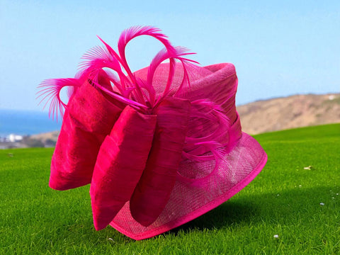 Fuchsia Straw Hat
