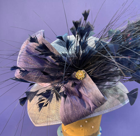 Small Brim Cornflower Blue Straw