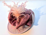 Rose Pink Sinamay Straw