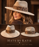 Light Taupe faux suede fedora