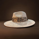 Light Taupe faux suede fedora