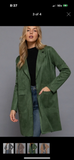 Long Sleeve Faux Suede Jacket