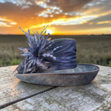 Navy Sinamay straw