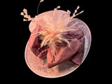 Rose Pink Sinamay Straw