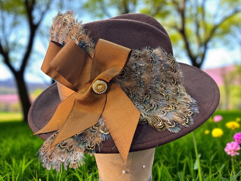Brown felt Fedora