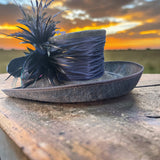 Navy Sinamay Straw