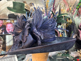Navy Sinamay straw