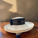 Cream Large Brim Poly Straw