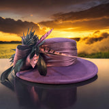 Plum Felt Boater