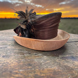 Brown and Tan Sinamay Straw