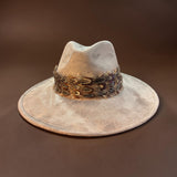 Light Taupe faux suede fedora