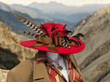 Cherry Red Felt Fedora