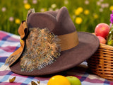 Brown felt Fedora