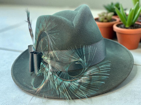 Green Felt Fedora