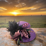 Plum Felt Boater