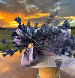 Small Brim Cornflower Blue Straw