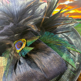 Navy Sinamay Straw