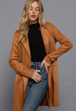 Long Sleeve Faux Suede Jacket