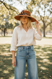 Rust Large Brim Boater