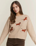 Oatmeal Horse Sweater