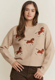 Oatmeal Horse Sweater