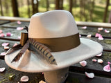 Cream Small Brim Fedora