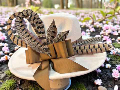 Cream Small Brim Fedora