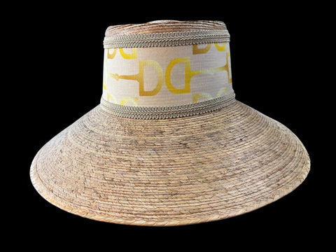 Gold Bit Pattern Palm Straw