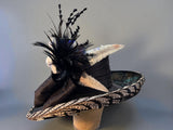 Black & White Sinamay Straw