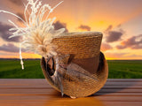 Brown Milan Straw Topper