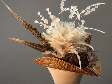 Brown Milan Straw Topper