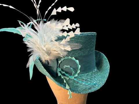 Light Turquoise Straw Topper
