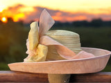 Cream and Blush Sinamay Straw
