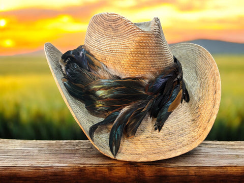Cowboy Hat in Palm Straw