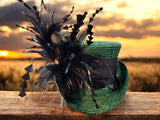 Green Milan Straw Top Hat