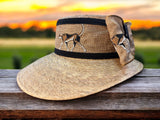Hound Print Palm Straw