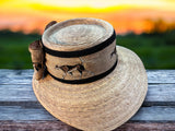 Hound Print Palm Straw
