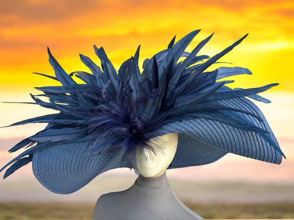 Blue Derby Hat