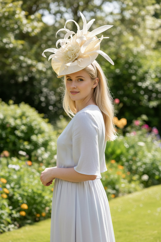 Cream Fascinator