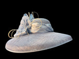 Light Blue Sinamay Straw