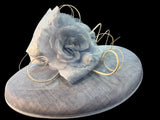 Light Blue Sinamay Straw