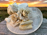 Large Brim Cream Derby Hat