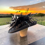 Black and White Sinamay Straw