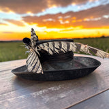 Large Brim Black Straw