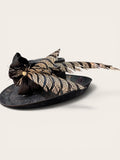 Large Brim Black Straw